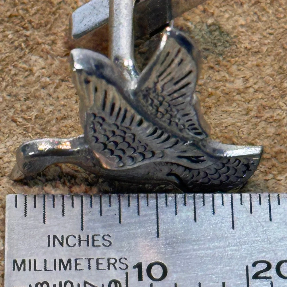 Swank Duck Cufflinks Men Silver Tone Flying Bird Hunting Sporting Vintage 60s